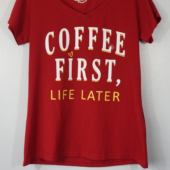 Joe Boxer Tops - Joe Boxer "Coffee First, Life Later" Tee NWOT
